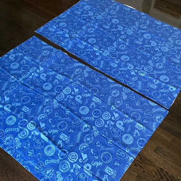 Vintage 90’s MLB Baseball Curtains Fabric - Picture 6 of 15